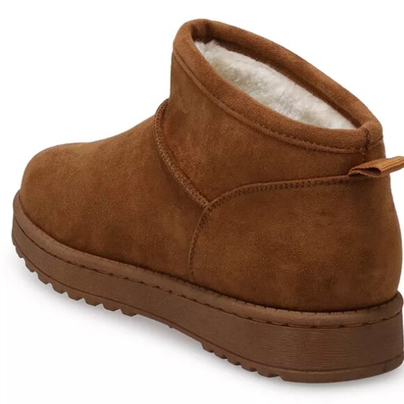 SO Lupita Women's Low Boots Faux Fur Lined Chestnut Color Size 8 New in Box - Picture 3 of 10